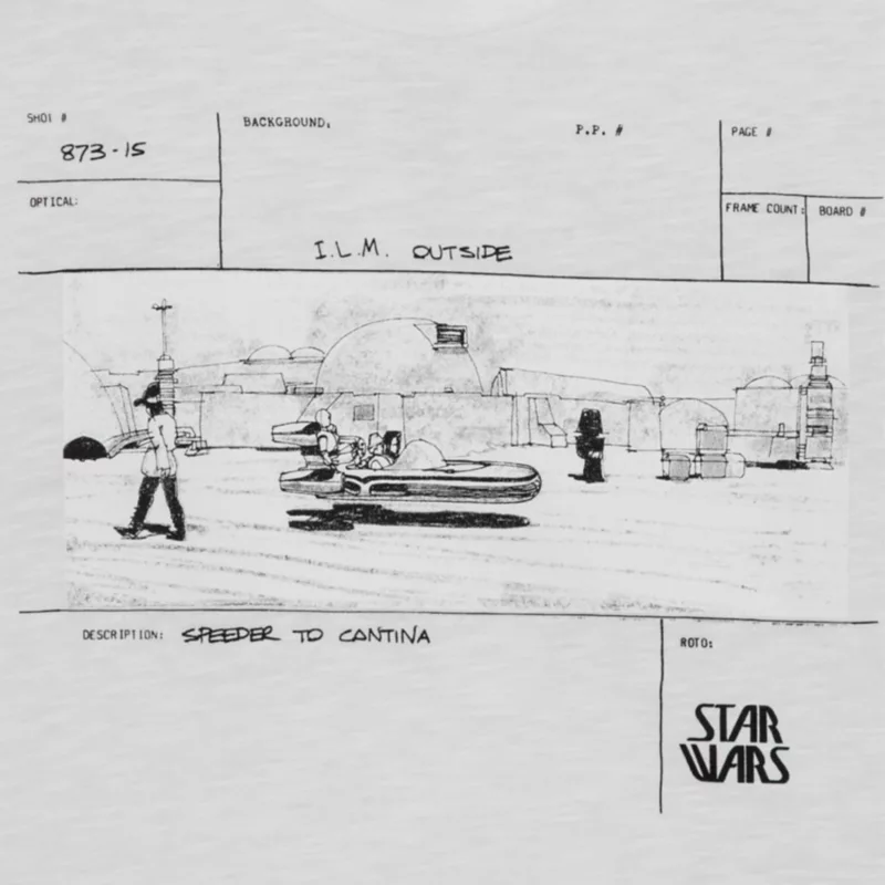 Star Wars Concept Artwork Speeder T-Shirt For Adults - Image 3