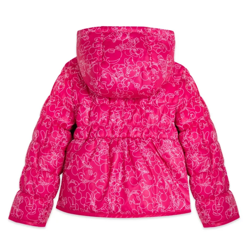 Minnie Mouse Hooded Puff Jacket For Kids - Image 3