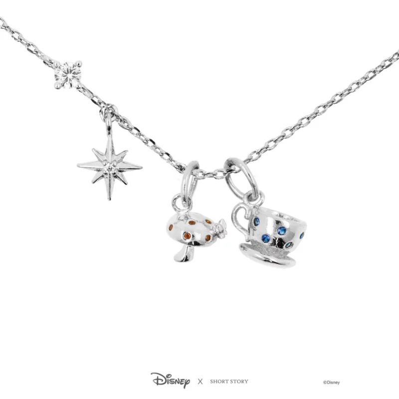 Disney Necklace Alice In Wonderland, Silver