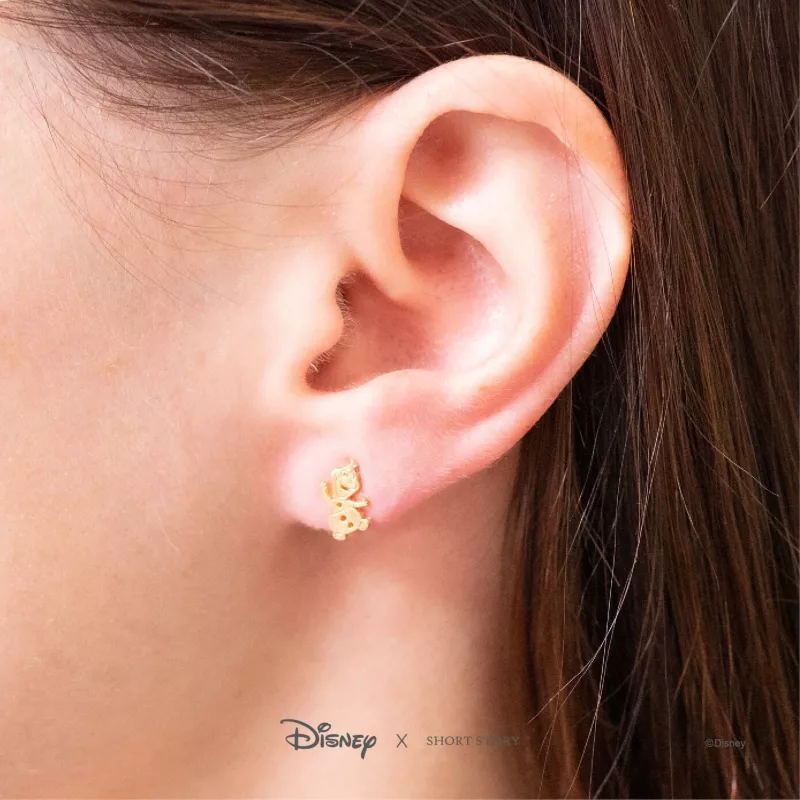 Disney Earrings Frozen Olaf, Gold - Image 3