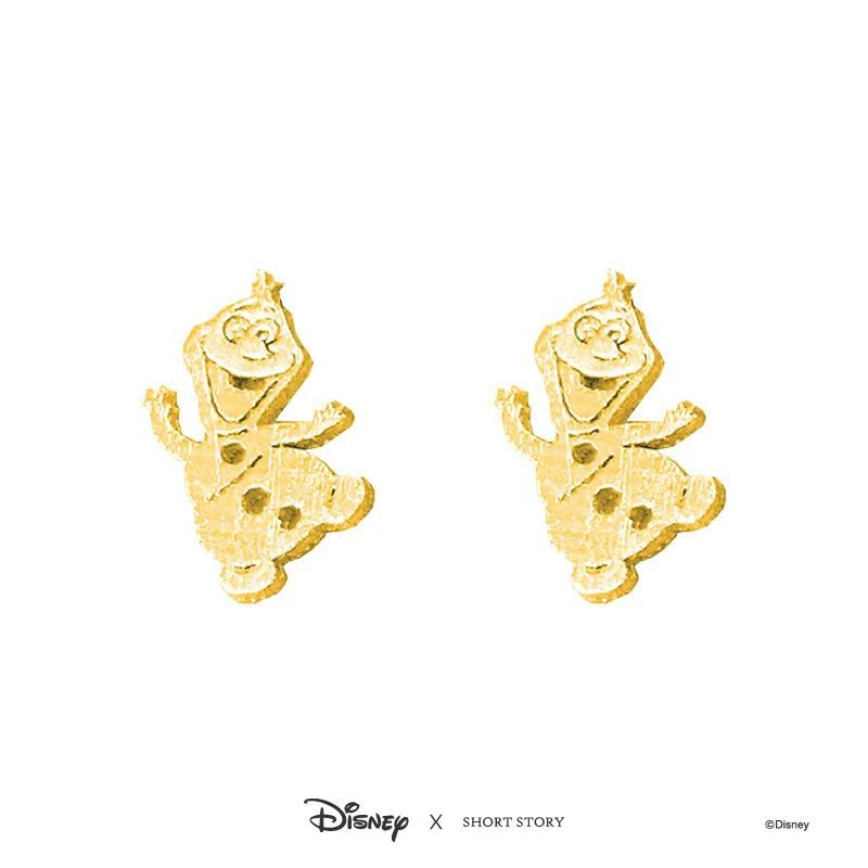 Disney Earrings Frozen Olaf, Gold - Image 4