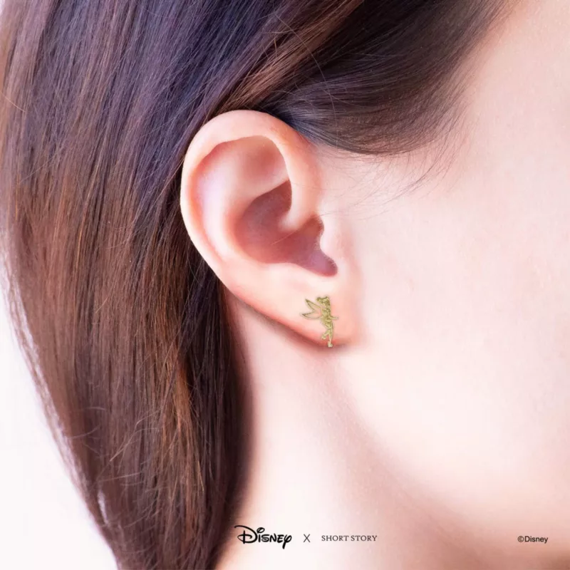Disney Earrings Tinker Bell, Gold - Image 3
