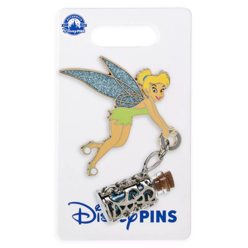 Tinker Bell Pin With Glitter Vial Dangler, Peter Pan - Image 2