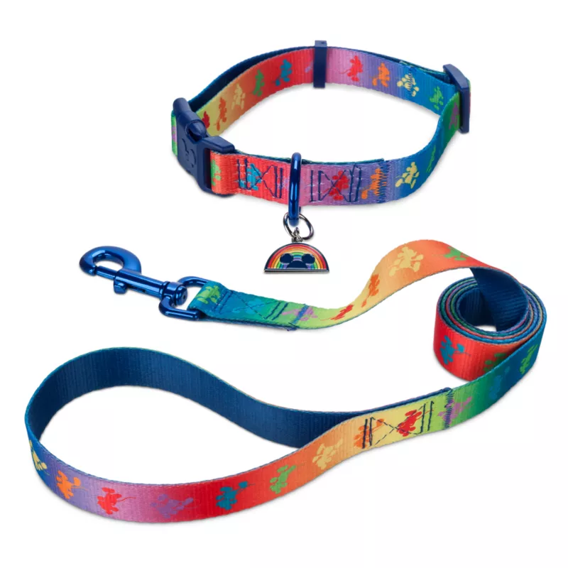 Mickey Mouse Pride Collar And Lead For Dogs