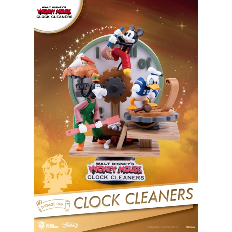 Mickey And Friends Clock Cleaners Figurine, Beast Kingdom - Image 2