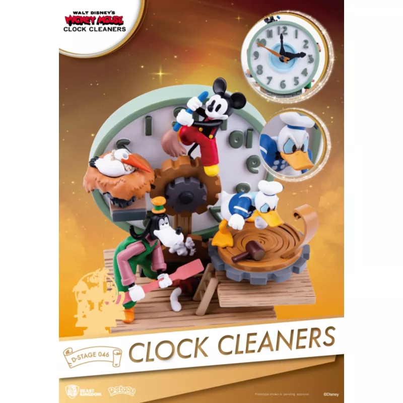 Mickey And Friends Clock Cleaners Figurine, Beast Kingdom - Image 3