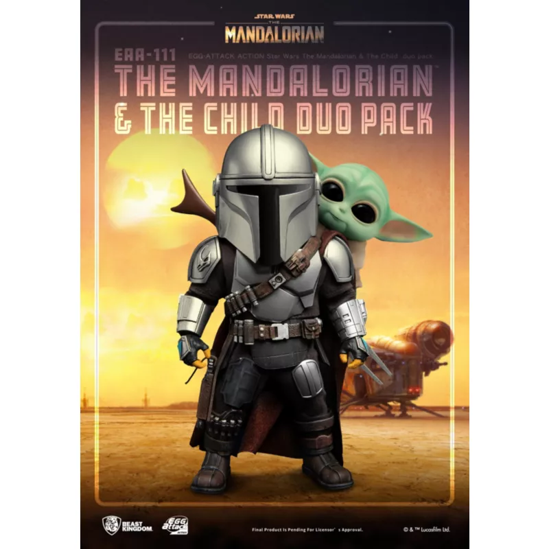 The Mandalorian & The Child Duo Pack Figurine, Beast Kingdom - Image 2